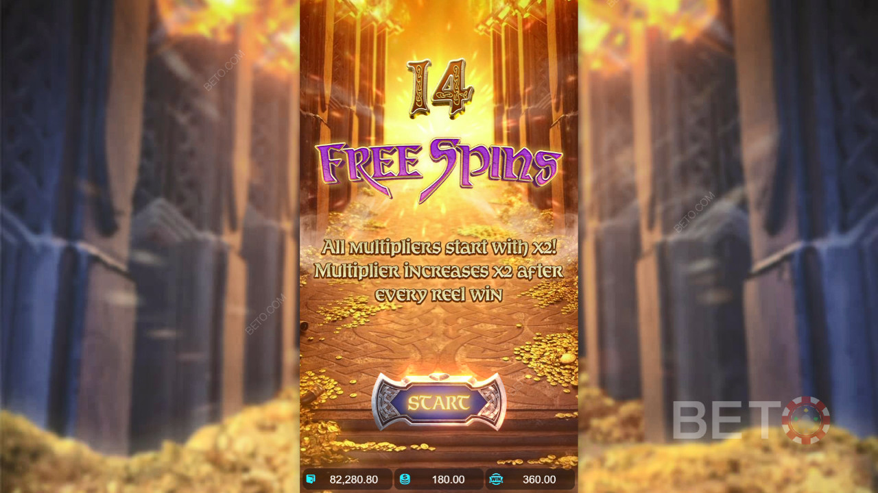 Gana 25.000 veces tu apuesta en la tragamonedas Asgardian Rising.