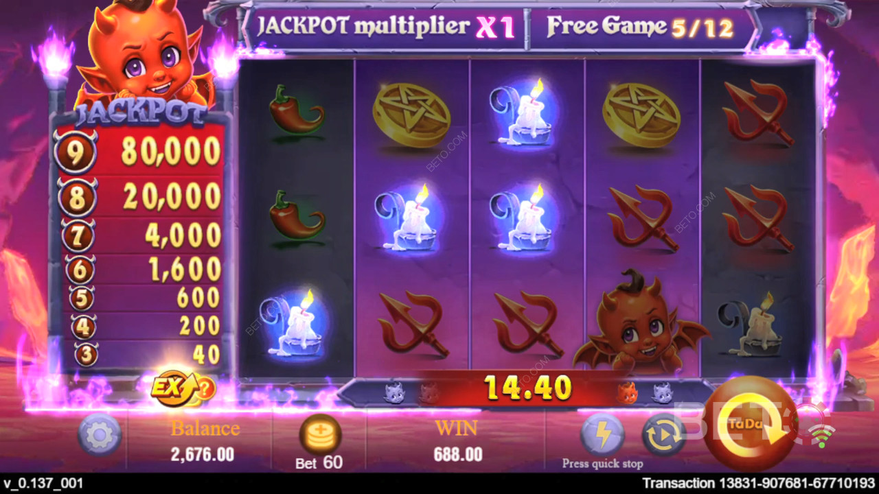 ¡Gana 10.000 veces tu apuesta en la tragaperras online Devil Fire!