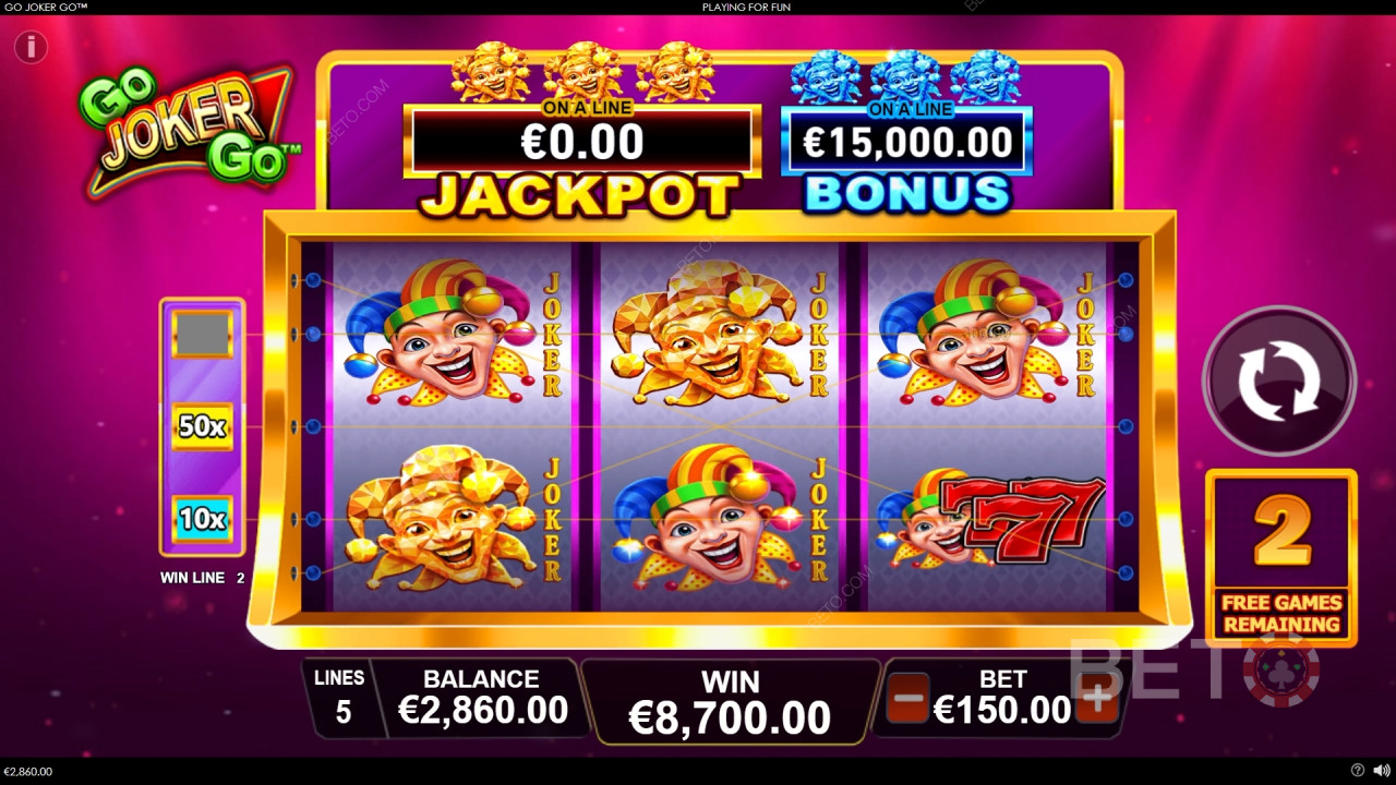 ¡Gana 1.000 veces tu apuesta en la tragaperras Go Joker Go!