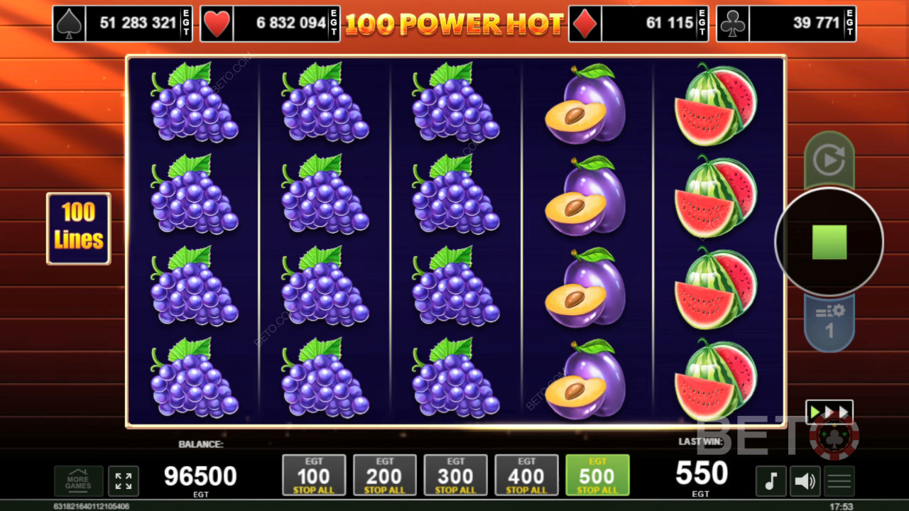 100 Power Hot Juego Gratis