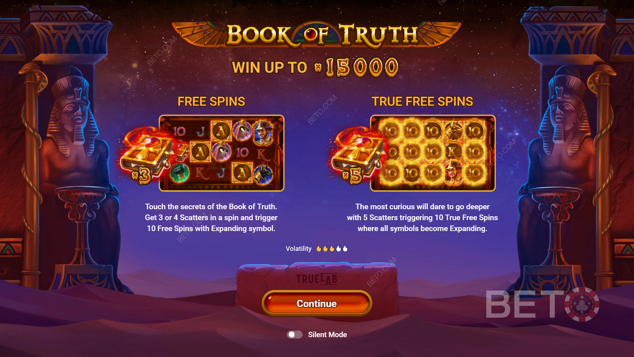 Giros gratis y verdaderos giros de la tragaperras Book of Truth