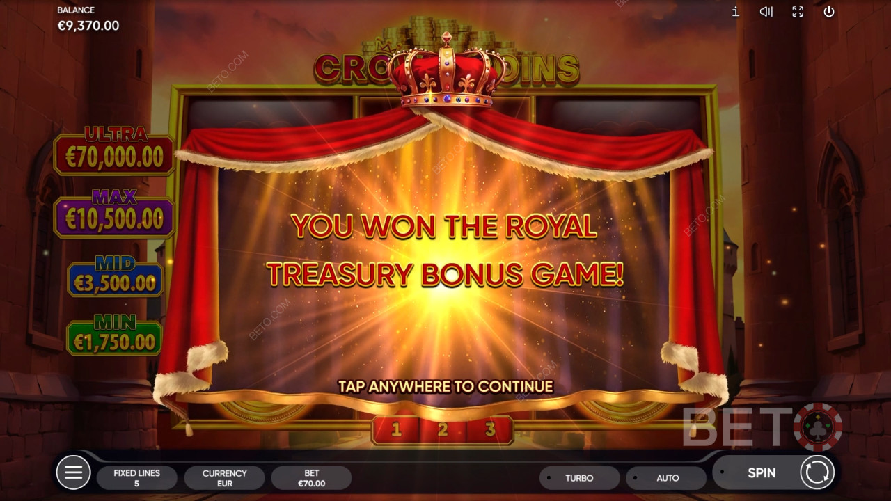 ¡Gana 2.500x tu apuesta en la Tragaperras Crown Coins Online!