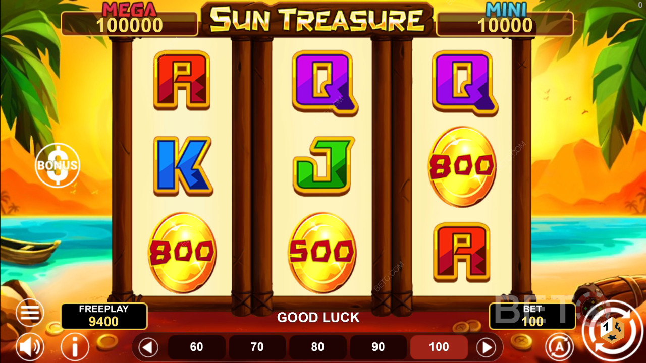 Sun Treasure Hold & Win Reseña de BETO Slots