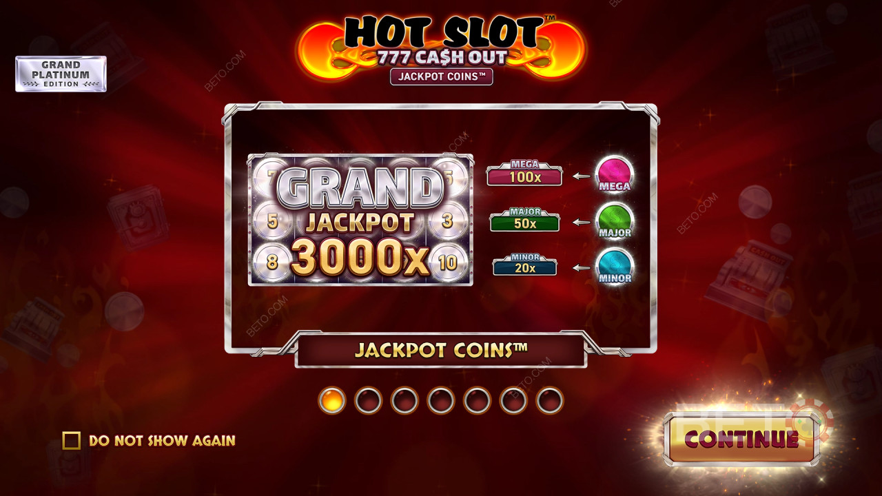 Funciones de bonificación explicadas en Hot Slot: 777 Cash Out Grand Platinum Edition de Wazdan