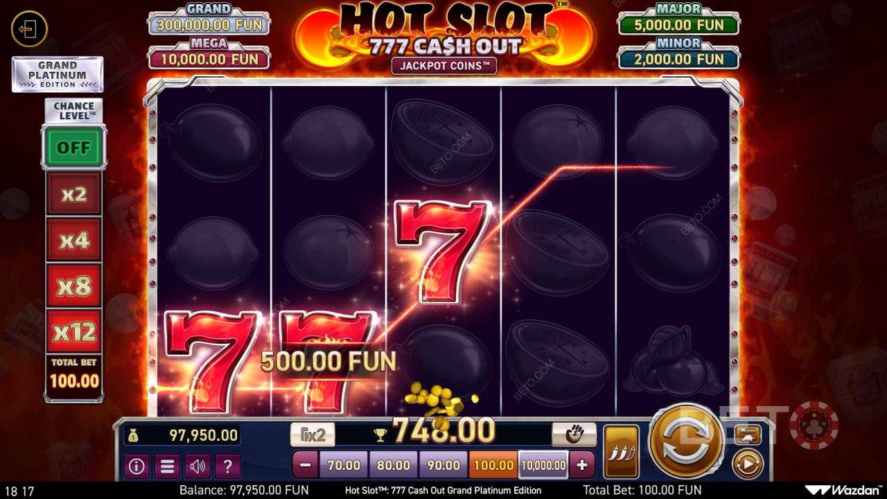 Hot Slot: 777 Cash Out Grand Platinum Edition Juego Gratis
