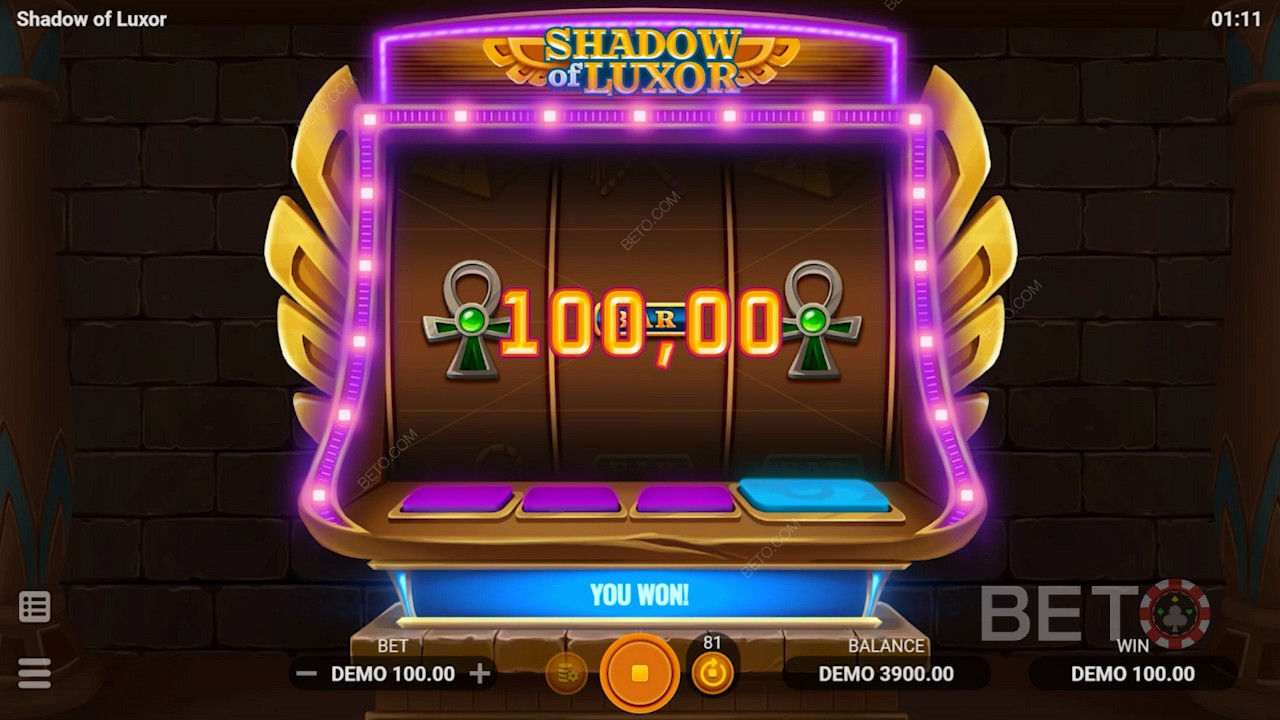 Jugar al juego Shadow of Luxor con antiguas riquezas puede darte jugosos pagos