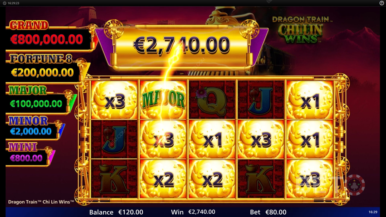 ¡Gana 10.000 veces tu apuesta en la tragaperras Dragon Train Chi Lin Wins!