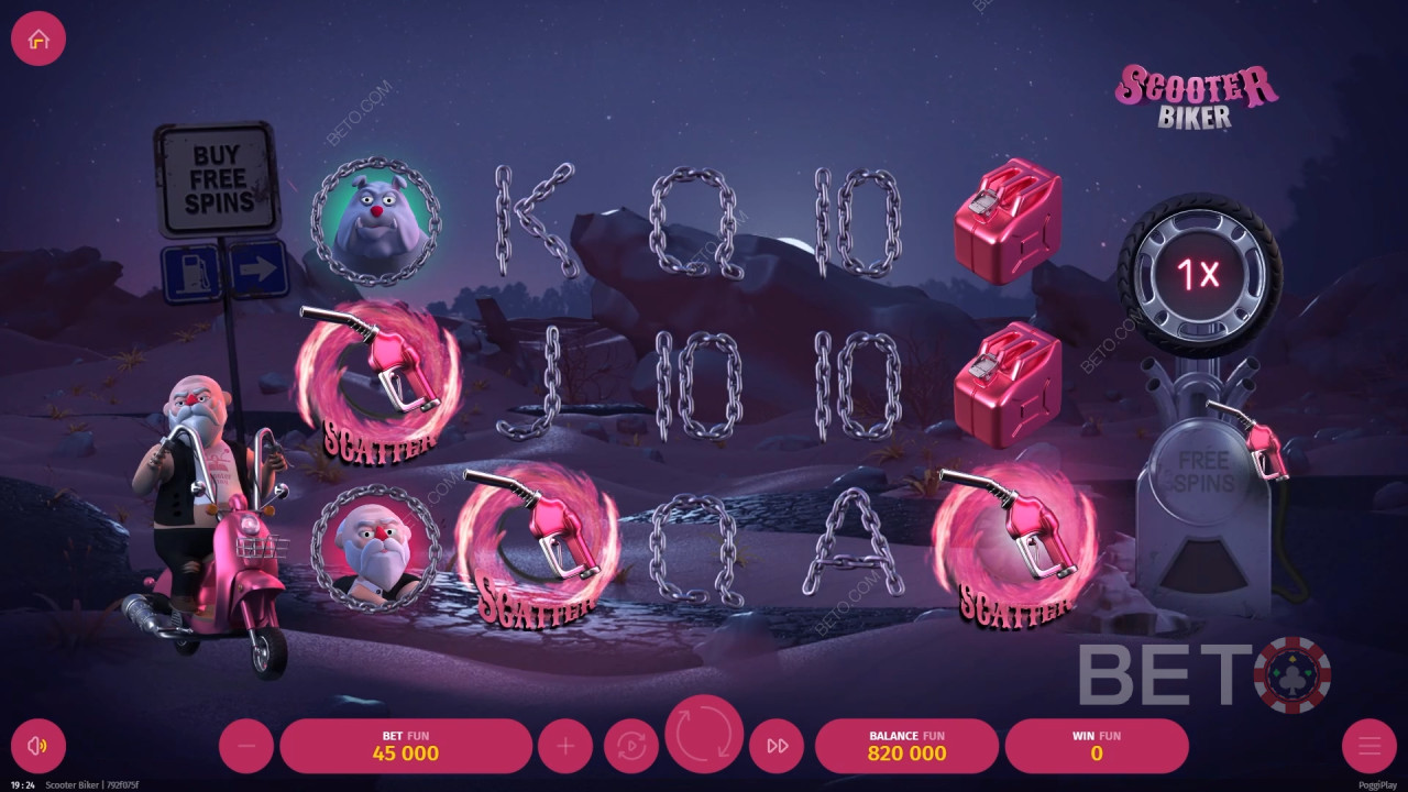 Reseña de Scooter Biker de BETO Slots