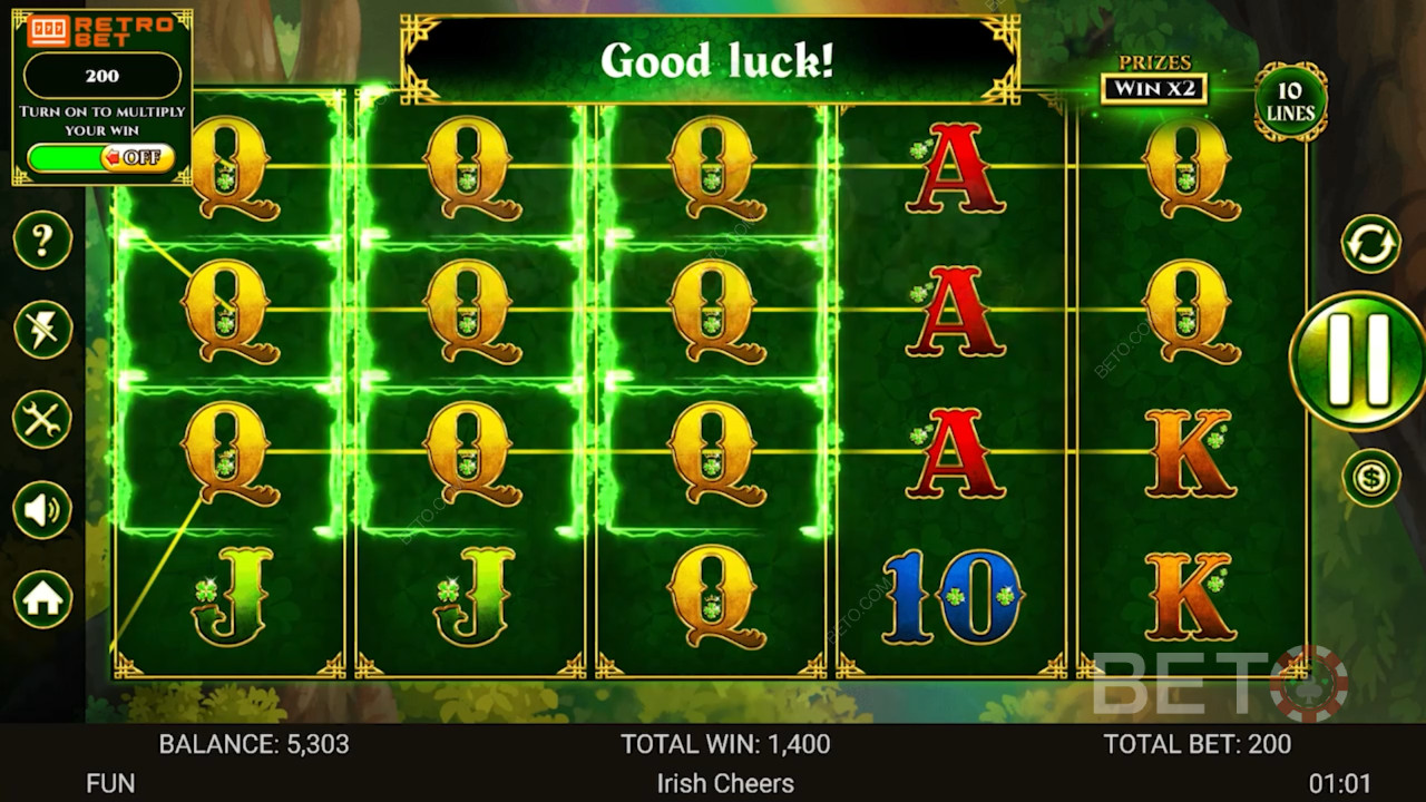 Irish Cheers Reseña de BETO Slots