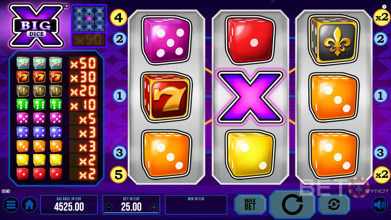 Big X Dice Juego Gratis