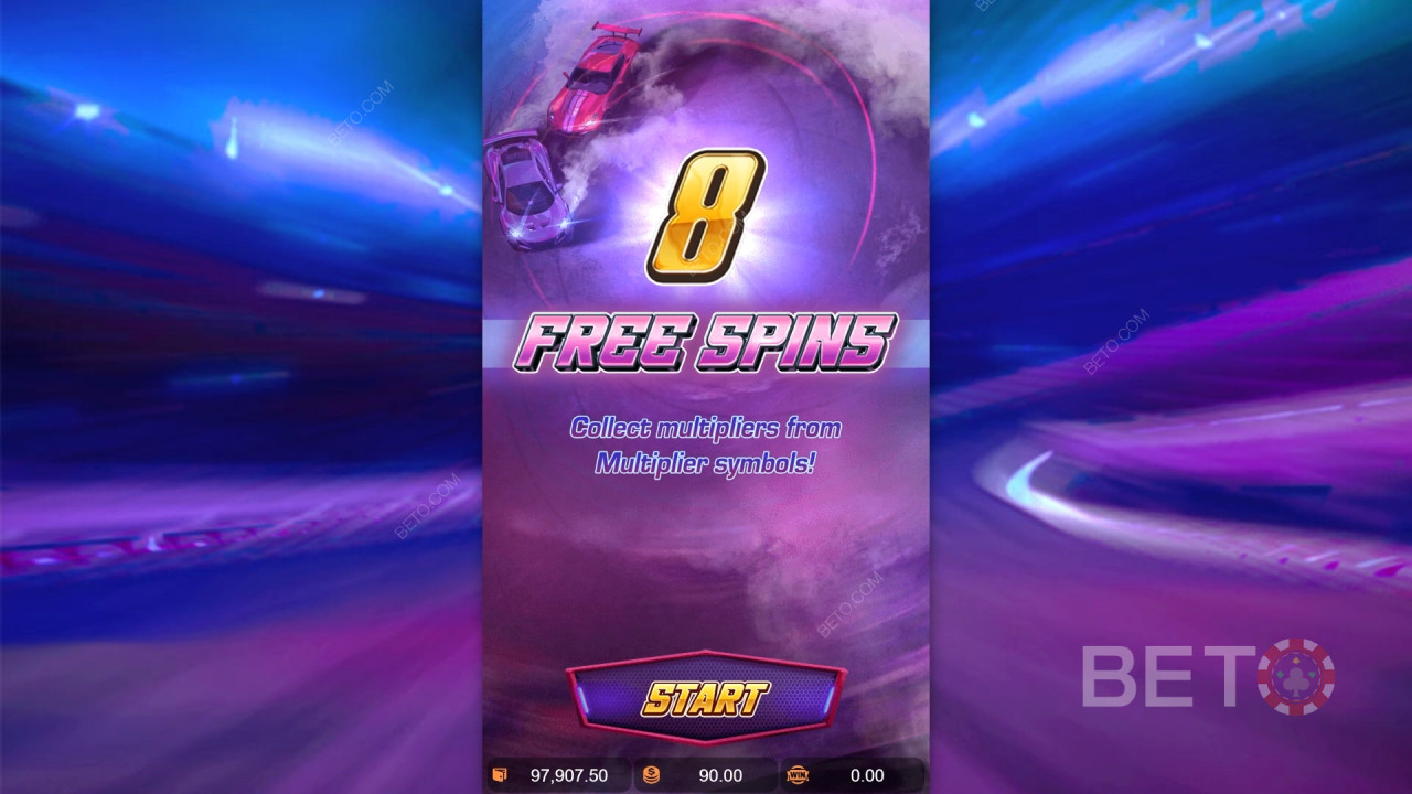 Características de las bonificaciones explicadas en Speed Winner por PG Soft