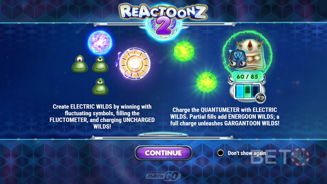 Disfruta de varias victorias seguidas gracias a los potentes Wilds y funciones - Reactoonz 2 de Play n GO