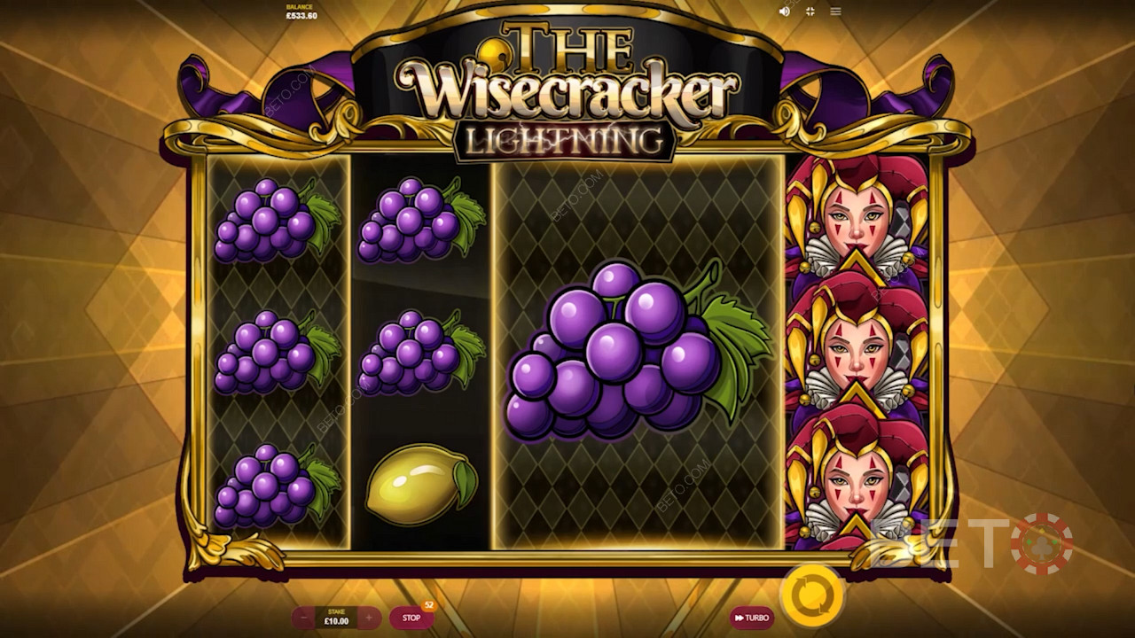 Jugosas uvas en los rodillos de The Wisecracker Lightning