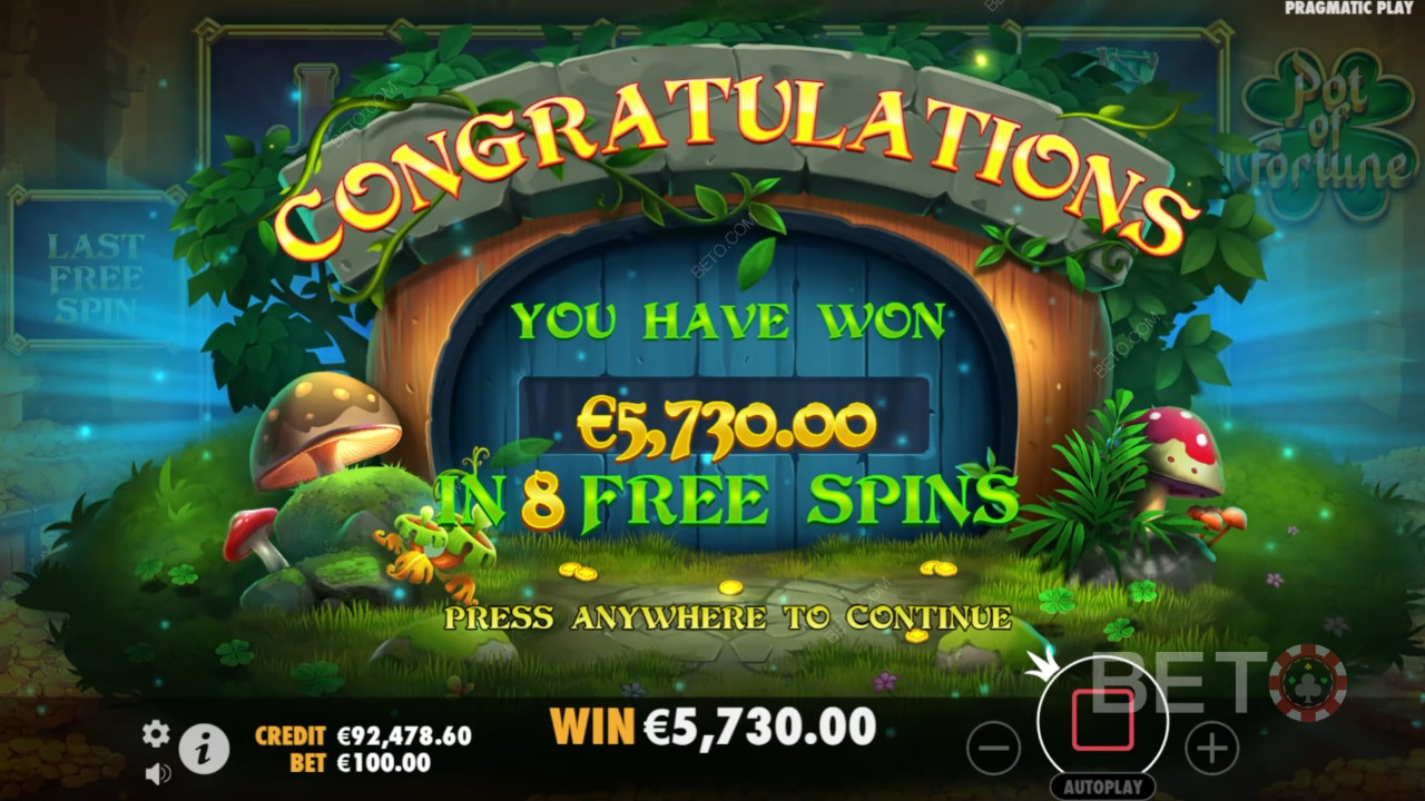 ¡Gana 5.000 veces tu apuesta en la tragaperras Pot of Fortune!