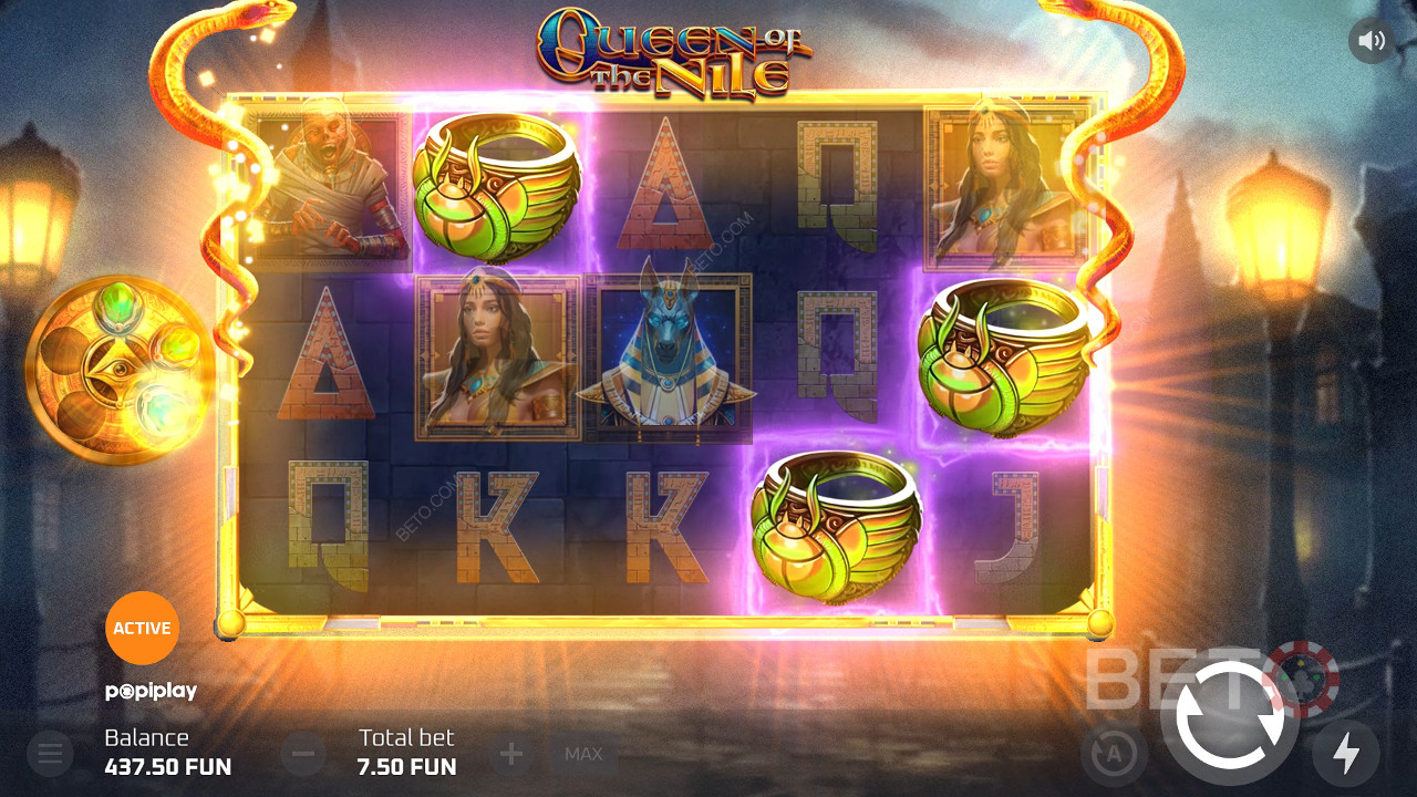 Reseña de Queen of the Nile de BETO Slots