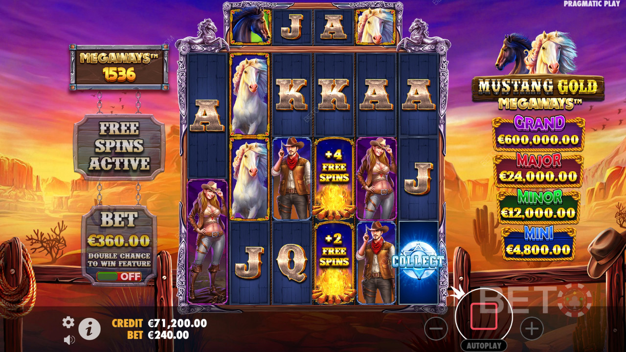 Mustang Gold Megaways Reseña de BETO Slots