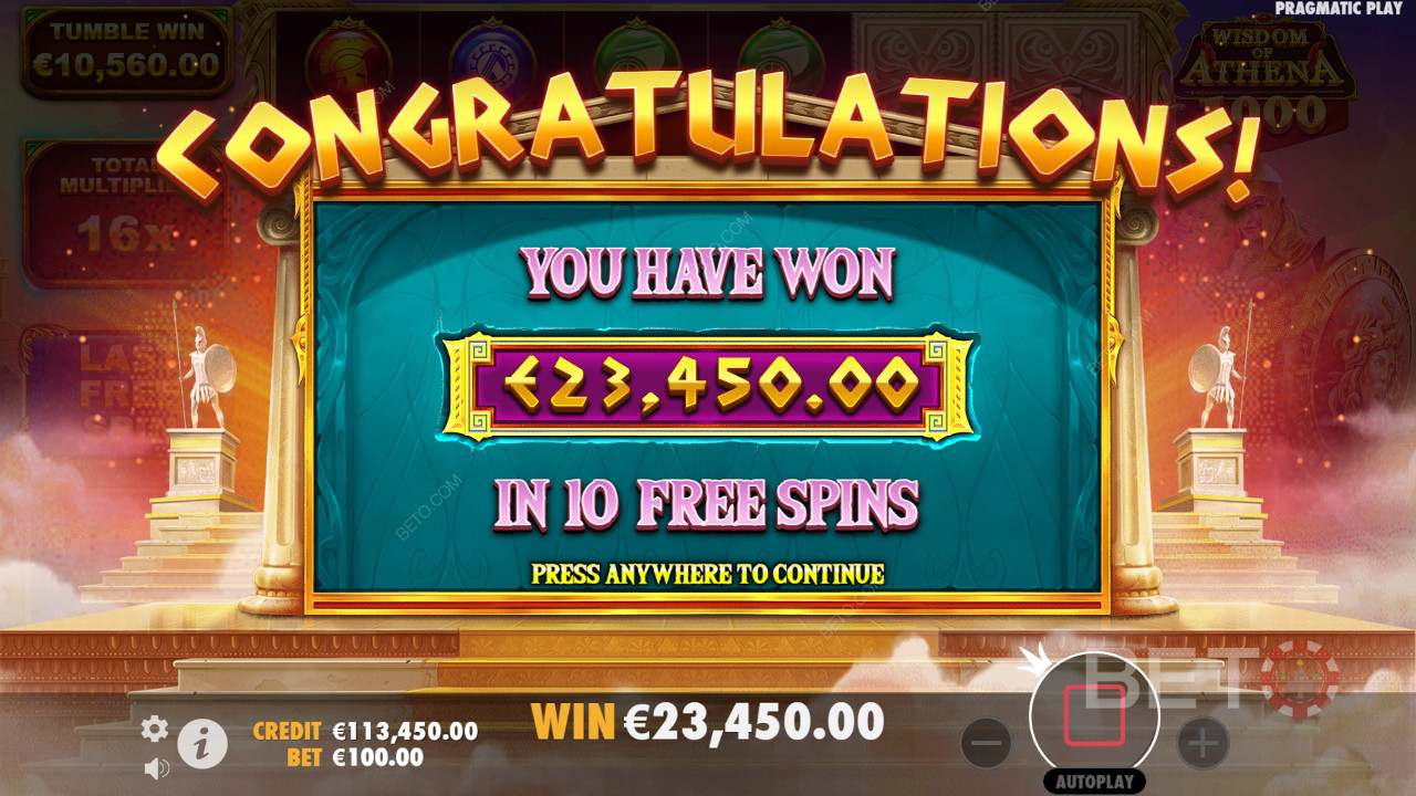 ¡Gana 10.000 veces tu apuesta en la tragaperras Wisdom of Athena 1000!