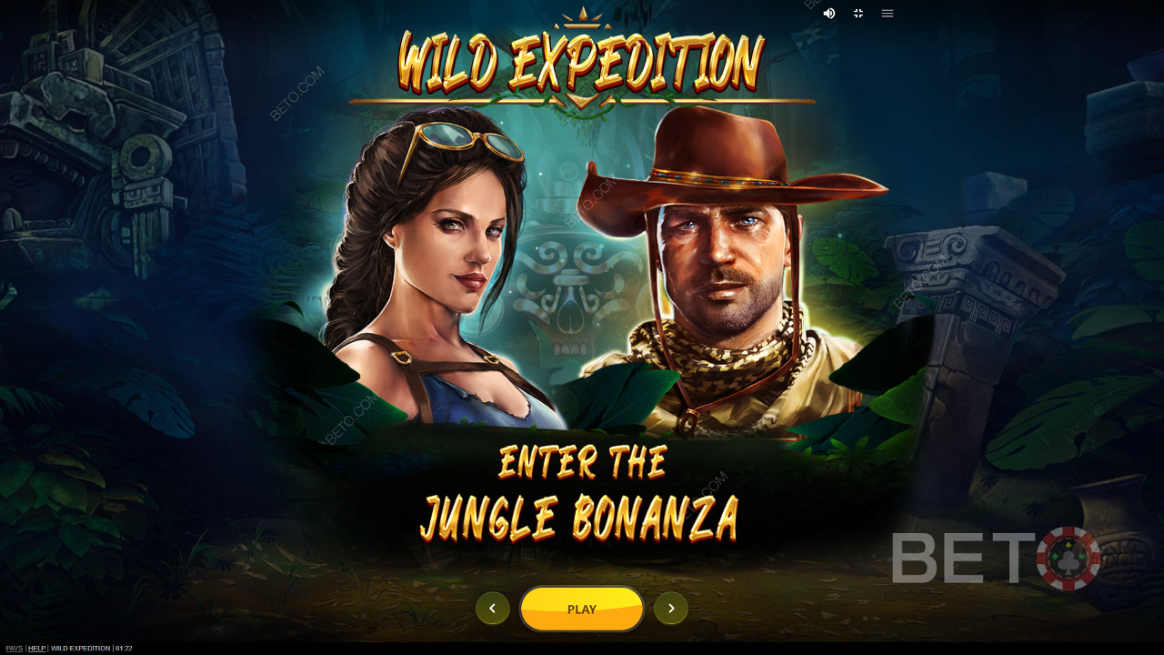 Únete a Nick y Cara en su próxima aventura en busca de fortuna en la tragaperras Wild Expedition