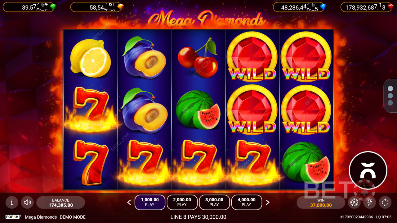 Revisión de Mega Diamonds por BETO Slots