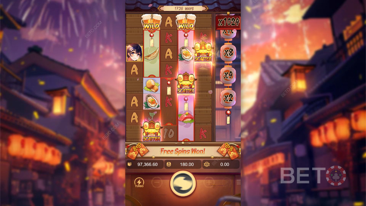 Oishi Delights Reseña de BETO Slots