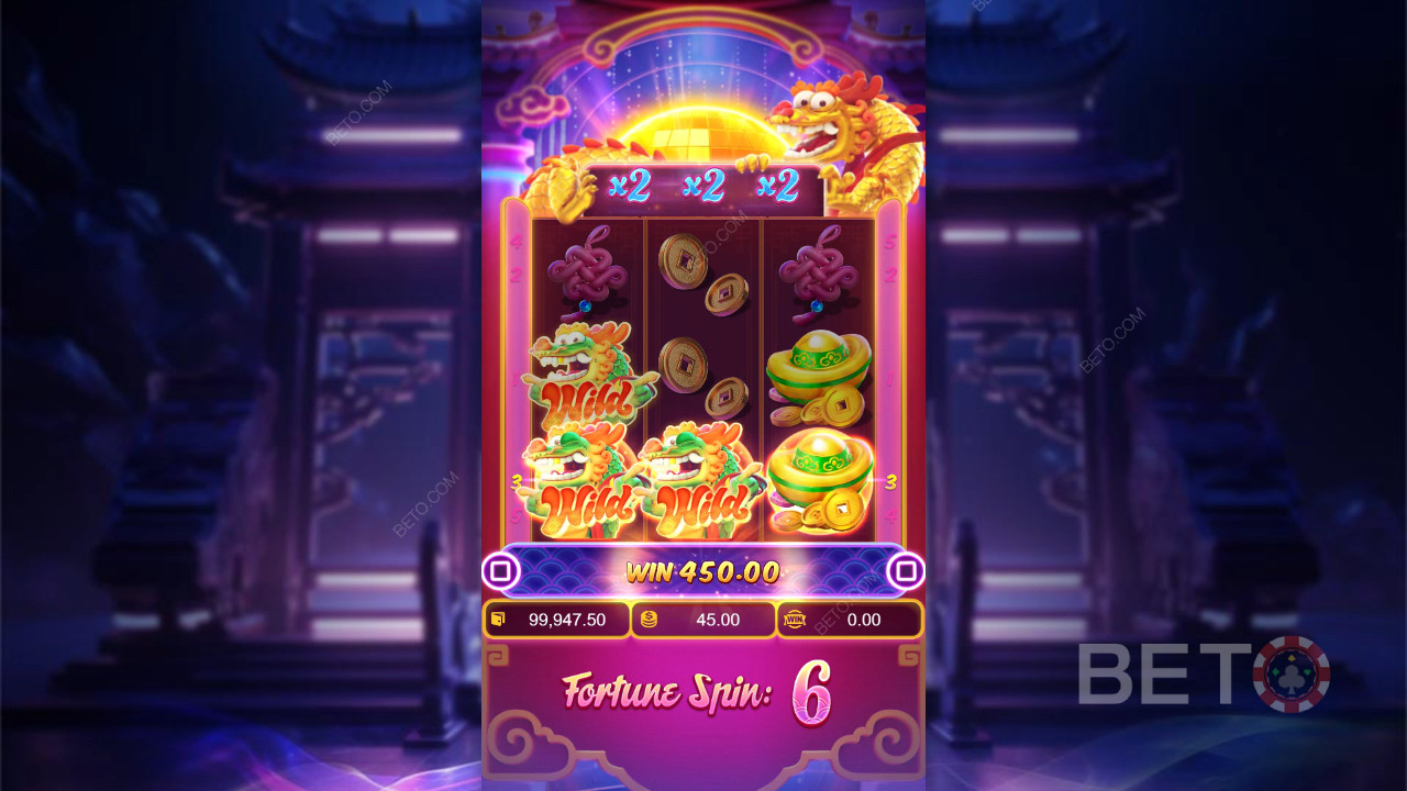 Gana 2.500 veces tu apuesta en la tragaperras Fortune Dragon.