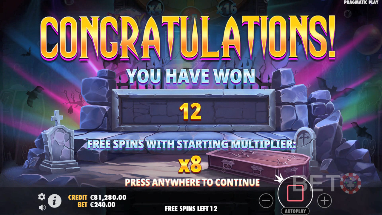 ¡Gana 5.000 veces tu apuesta en la tragaperras Vampy Party Online!