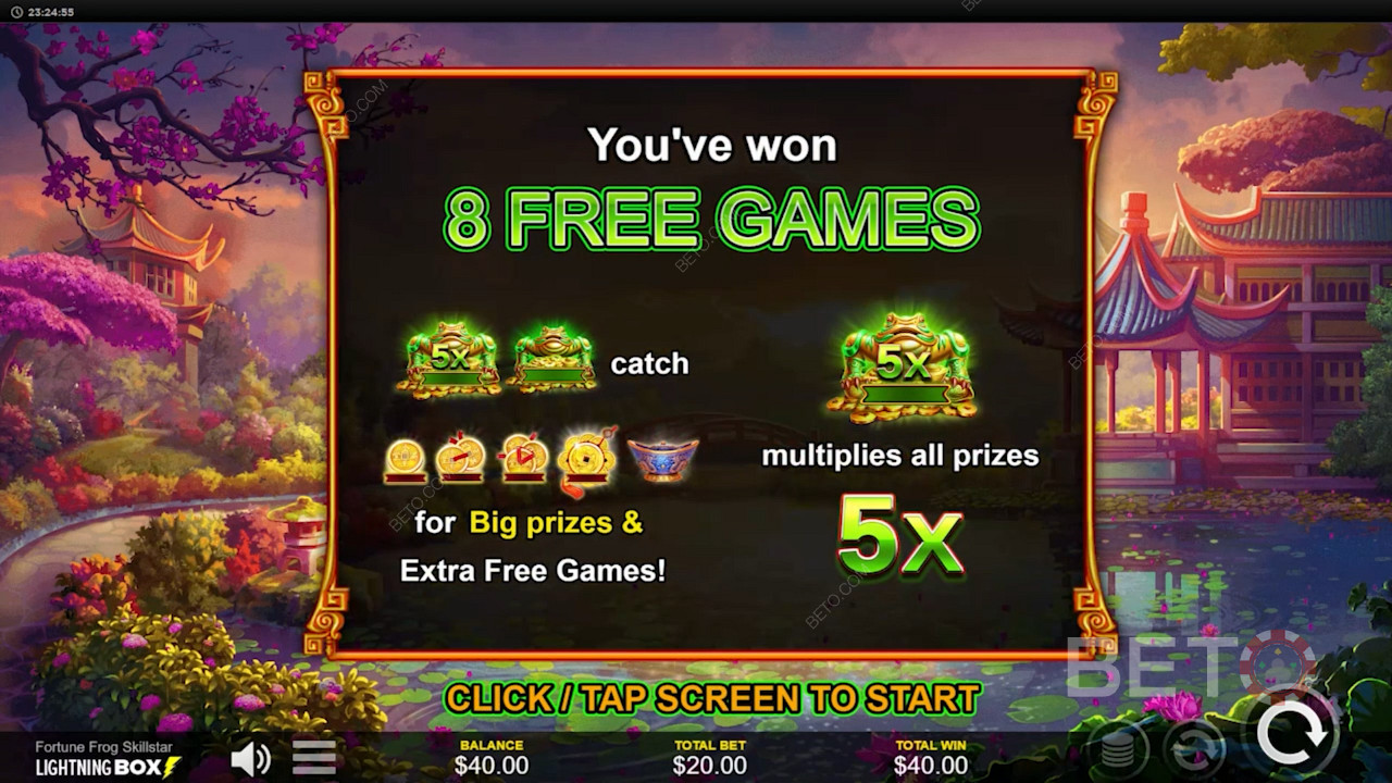 Gane a lo grande con el juego de tragaperras Fortune Frog Skillstar - Ganancia máxima de 4.672x el valor de su apuesta