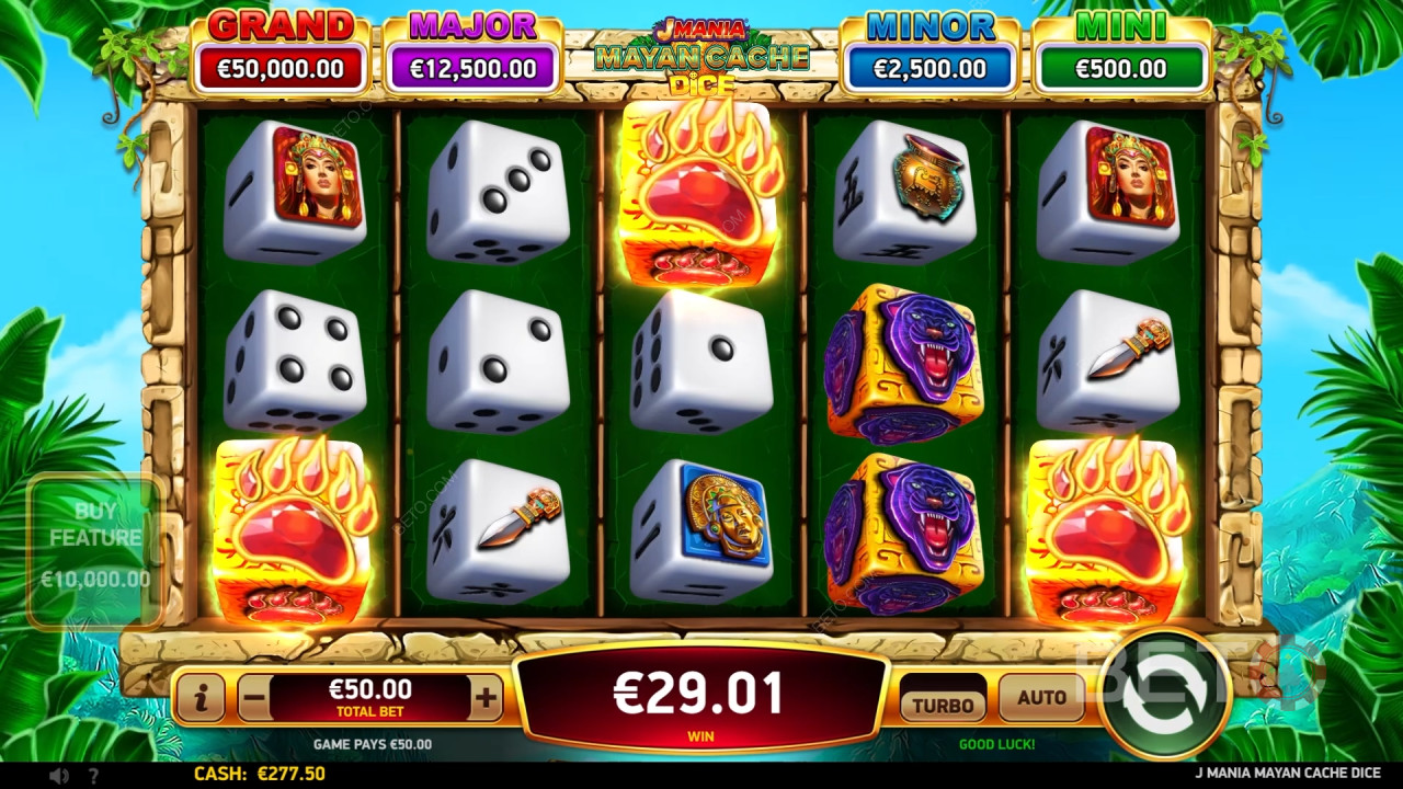 J Mania Mayan Cache Dice Juego Gratis