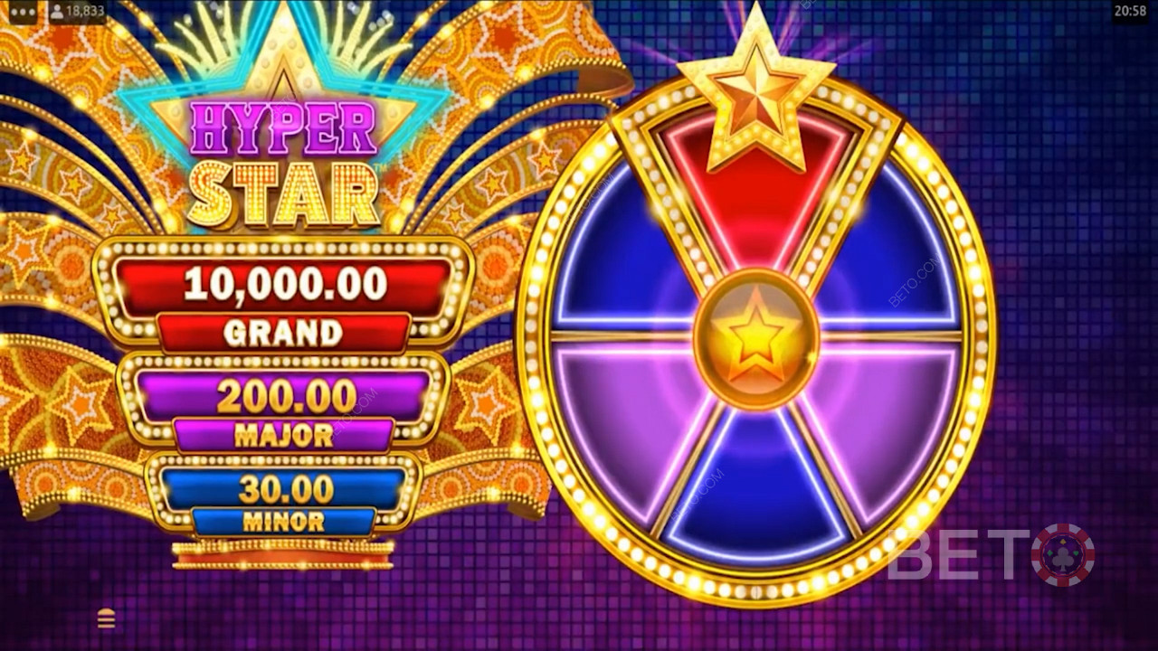 Los jugadores pueden ganar al azar 1 de los 3 premios del Jackpot a través de la bonificación del Jackpot