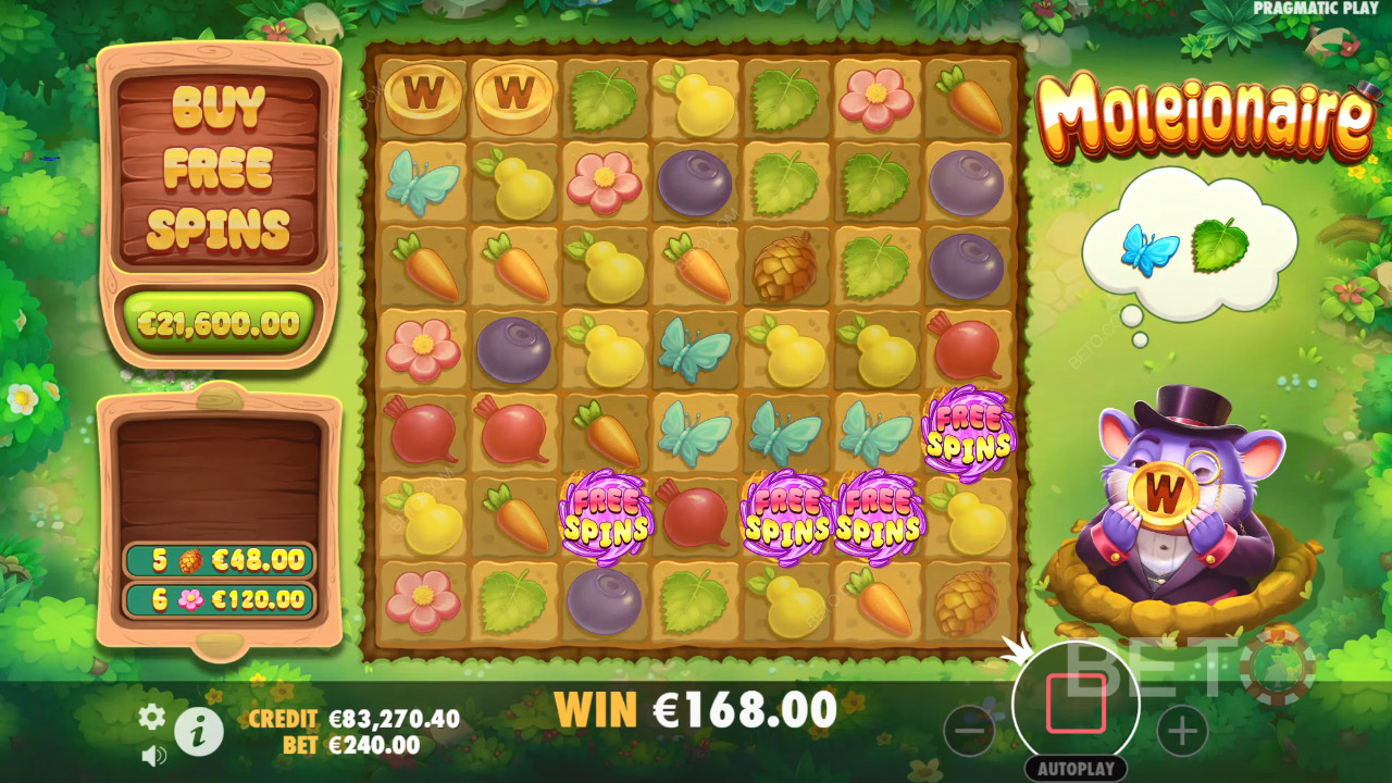 Moleionaire Reseña de BETO Slots