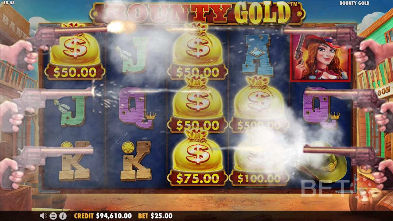 Símbolos especiales de dinero en Bounty Gold