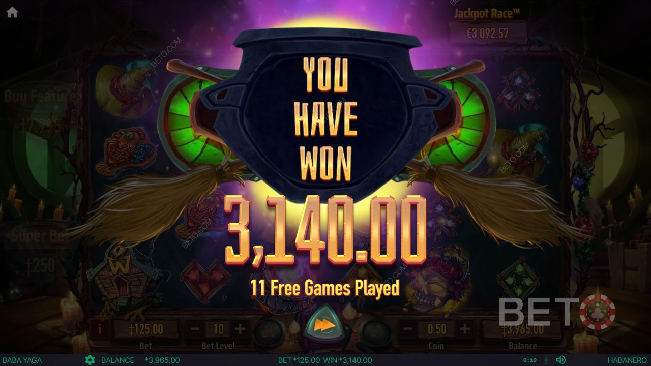 ¡Gana 9.696x tu apuesta en la tragaperras Baba Yaga!