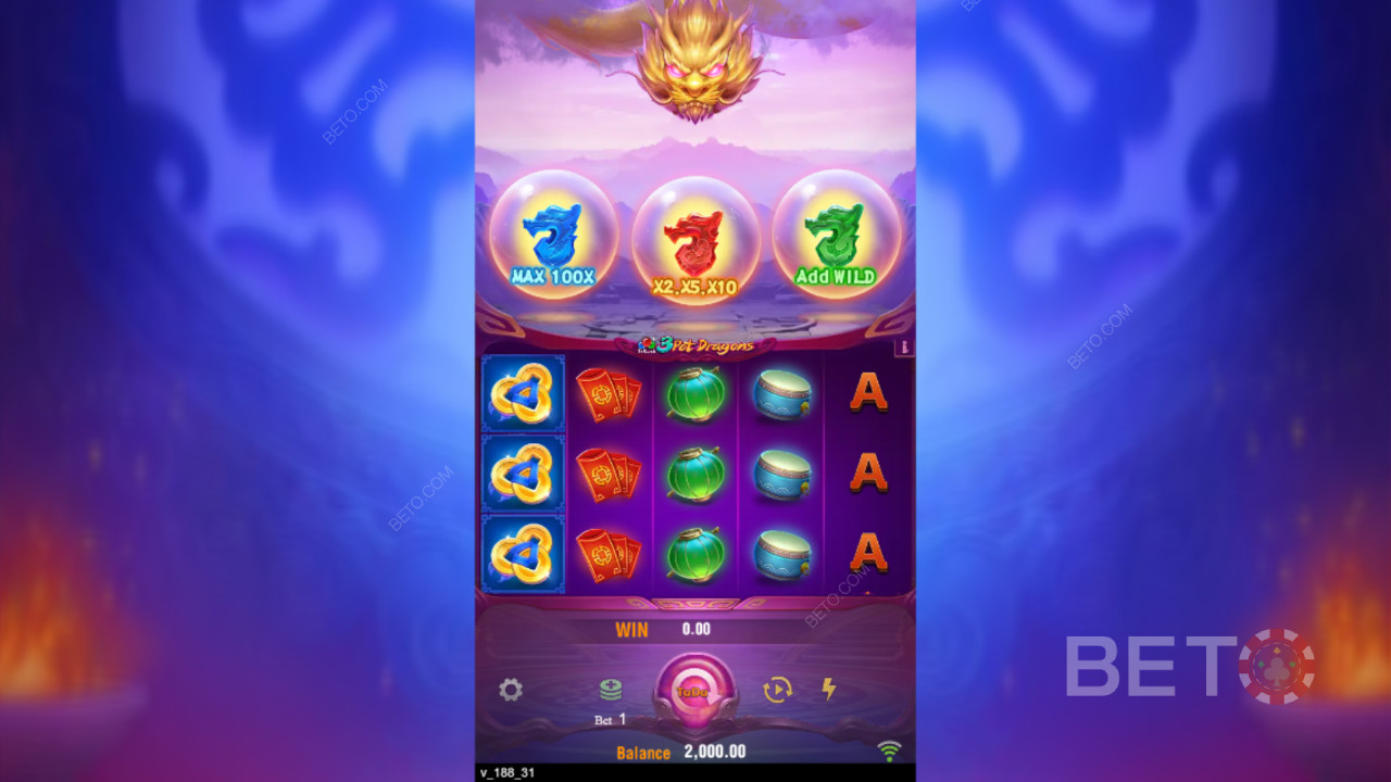 ¡Gana 10.000 veces tu apuesta en la tragaperras online 3 Pot Dragons!