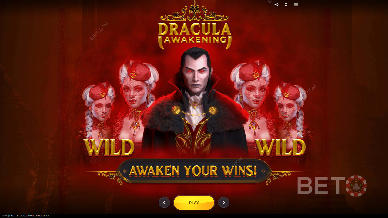 Experimenta el poder de Drácula en la tragaperras online Dracula Awakening