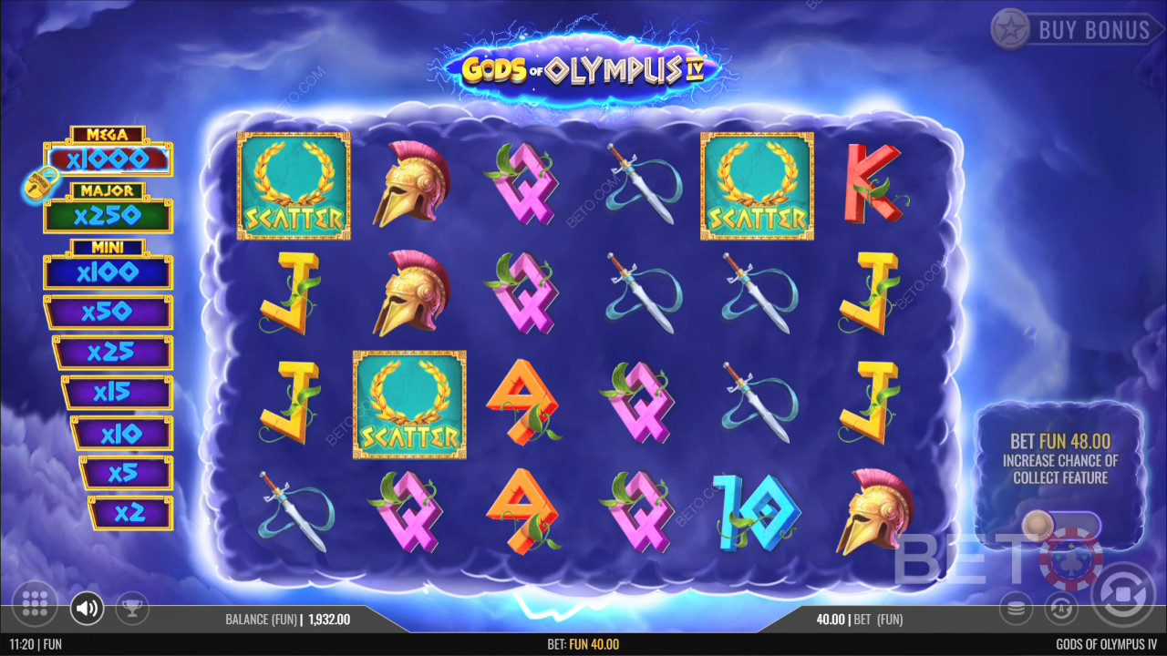 Crítica de Gods of Olympus IV de BETO Slots