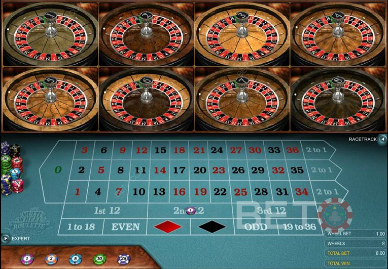 La ruleta múltiple es exclusiva de los casinos en línea