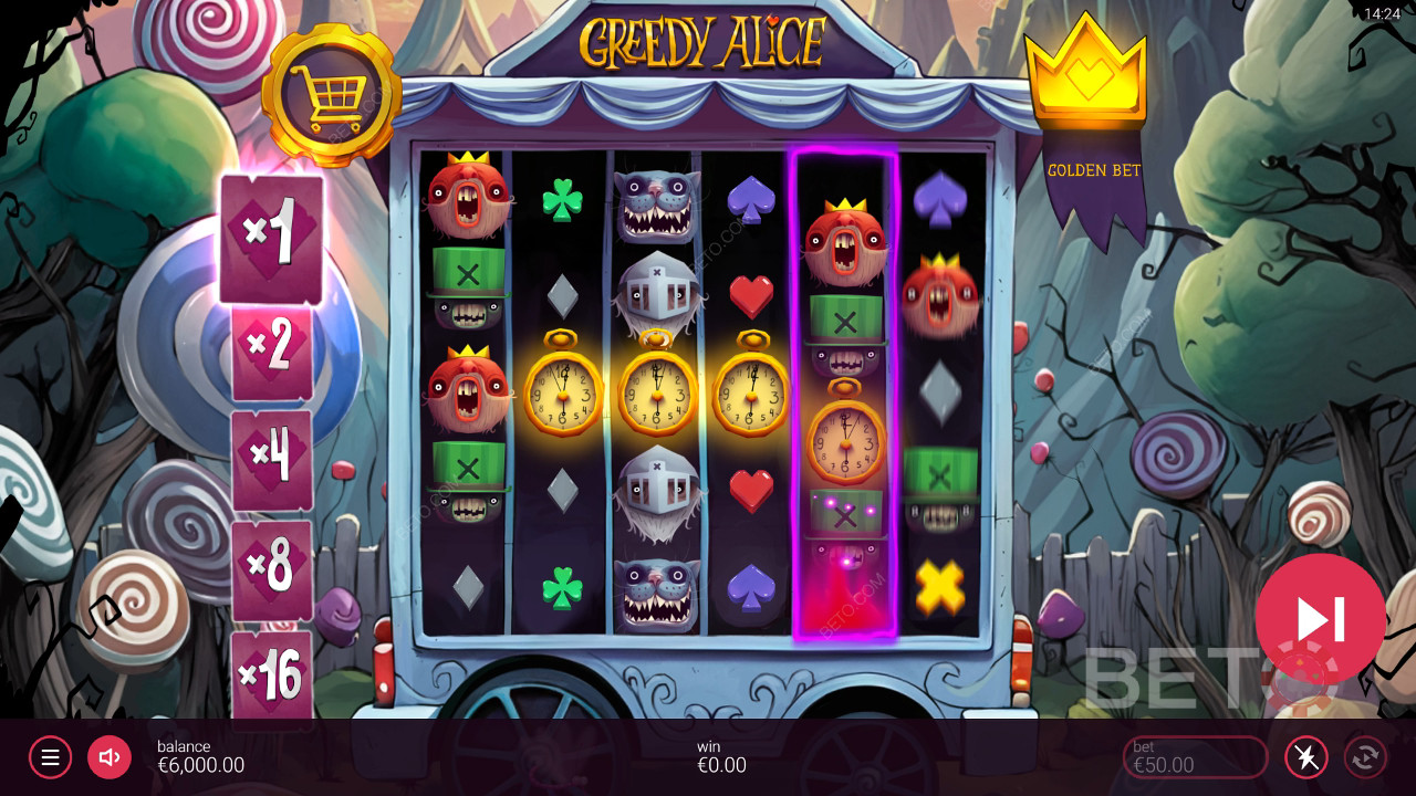 ¡Gana 20.000x tu apuesta en la Video Tragaperras Greedy Alice!