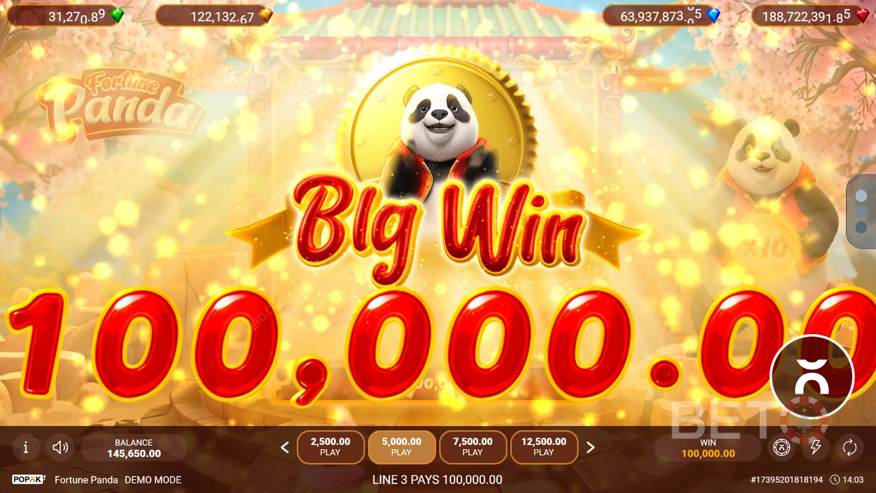¡Gana 2.500 veces tu apuesta en la tragaperras online Fortune Panda!