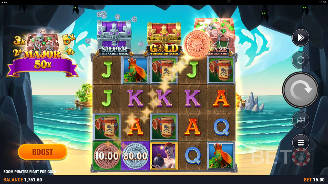 Reseña de Boom Pirates Fight For Gold de BETO Slots