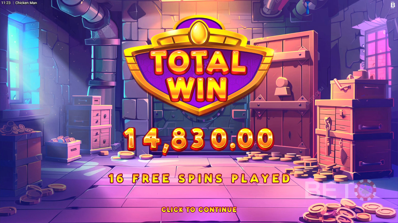 ¡Gana 12.500x Tu apuesta en la Video Tragaperras Chicken Man!