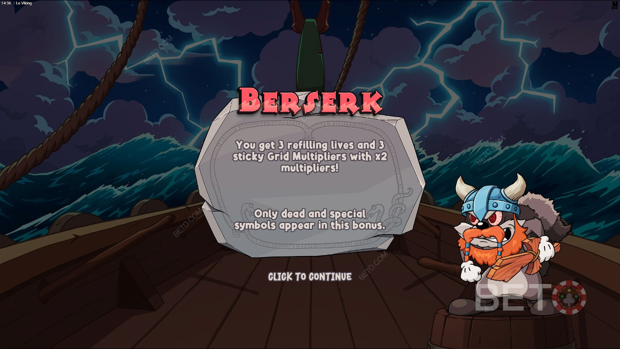 Las funciones adicionales explicadas en Le Viking por Hacksaw Gaming