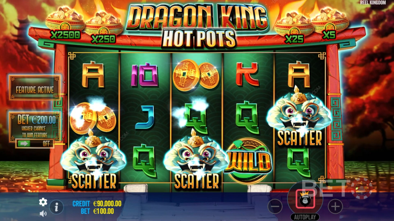 Reseña de Dragon King Hot Pots de BETO Slots