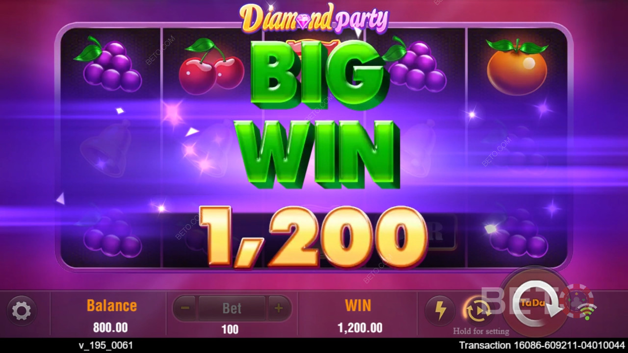Reseña de Diamond Party de BETO Slots