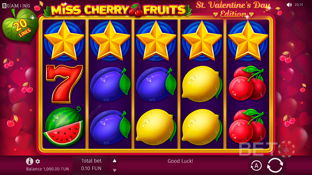 Diseño de juego híbrido en Miss Cherry Fruits