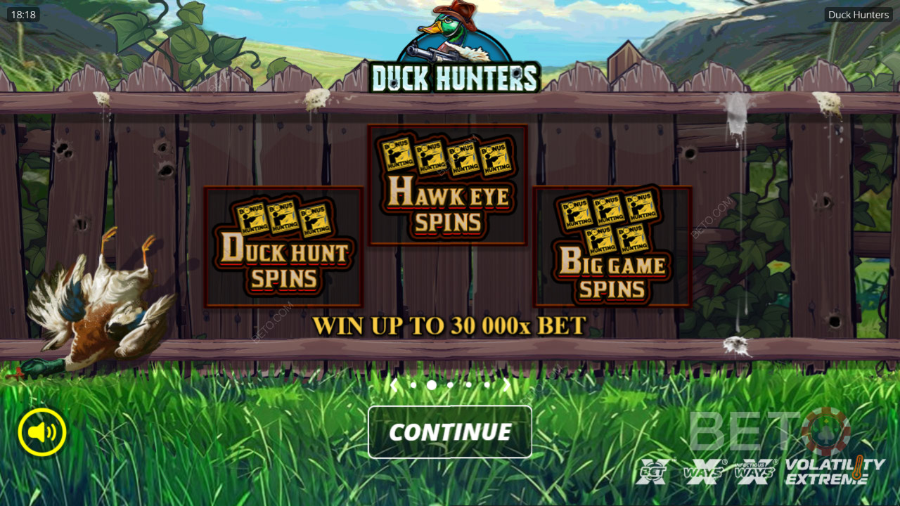 ¡Gana 30.000 veces tu apuesta en la tragaperras Duck Hunters!