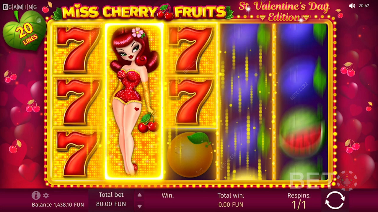 Cuadrícula de 5x3 en Miss Cherry Fruits