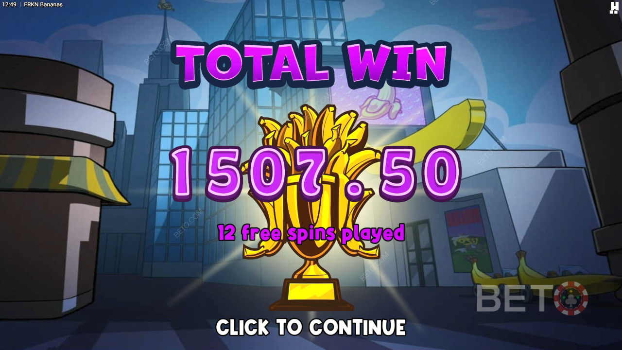 ¡Gana 10.000 veces tu apuesta en la tragaperras online FRKN Bananas!