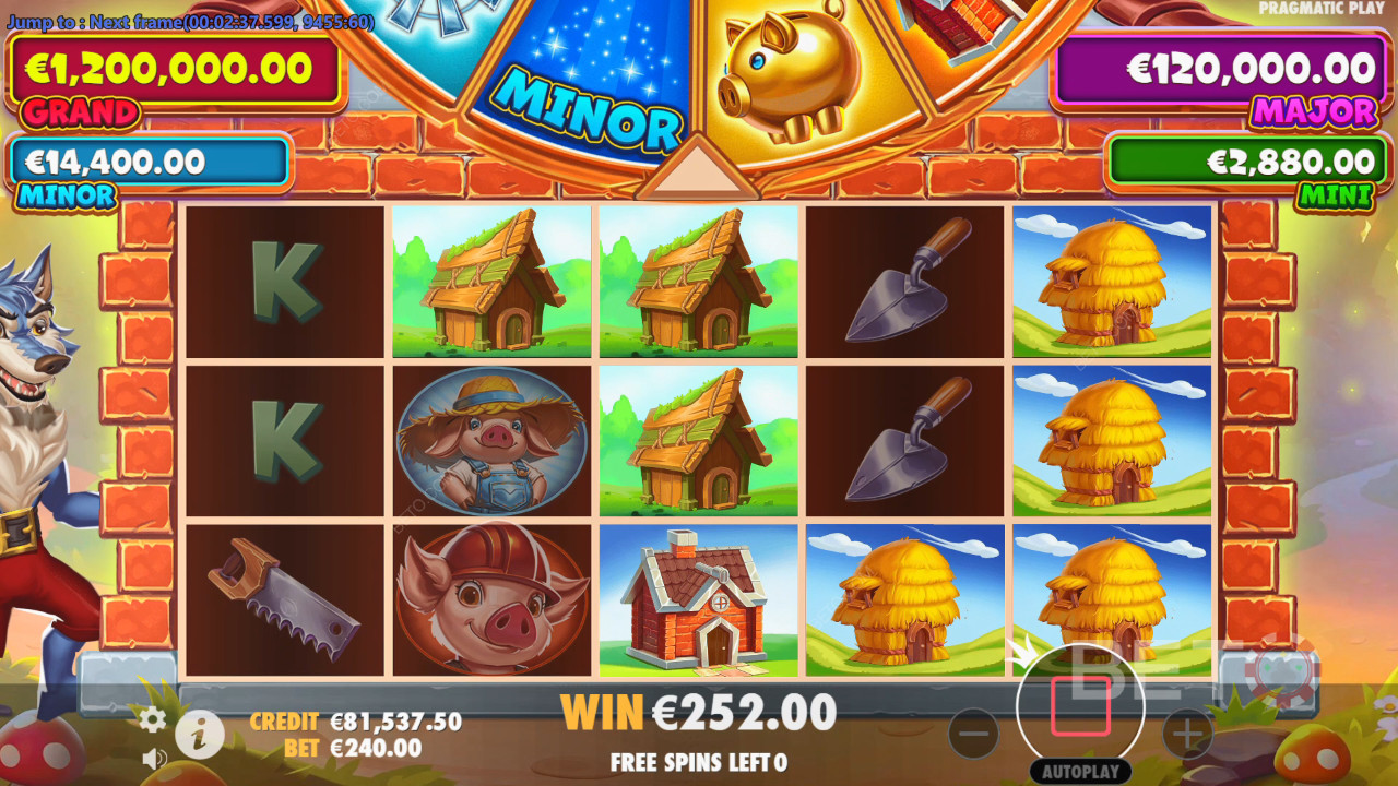 Explicación de las bonificaciones en Brick House Bonanza por Pragmatic Play