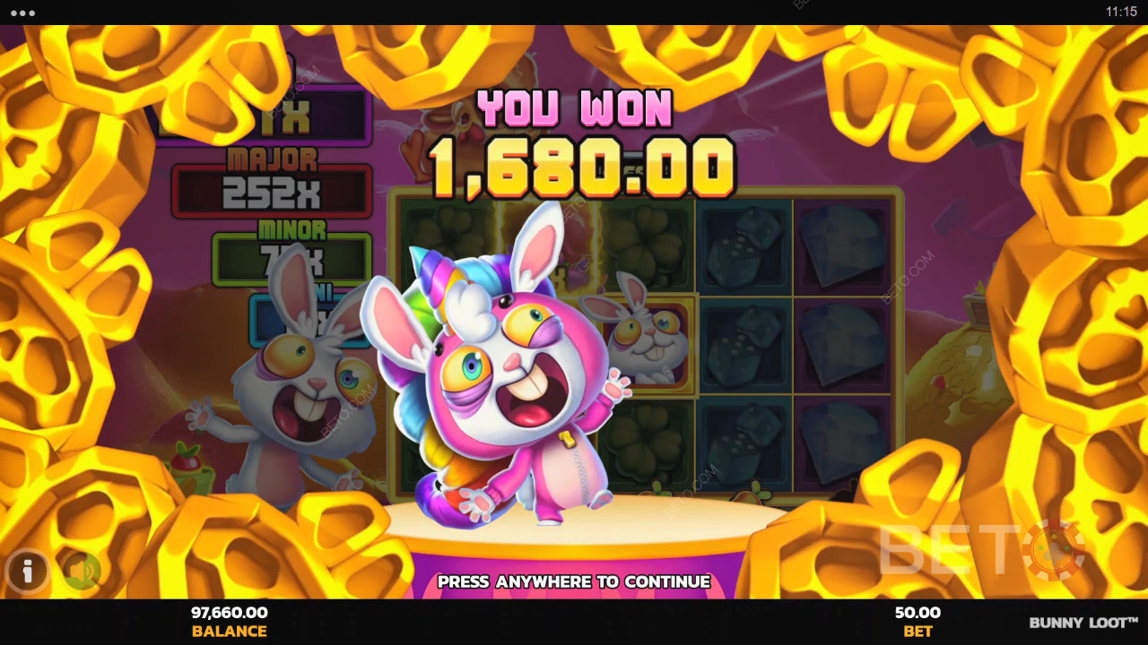 ¡Gana 5.000 veces tu apuesta en la tragaperras online Bunny Loot!