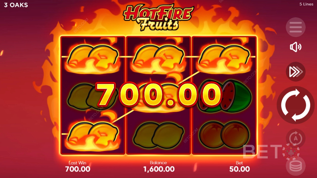 Hot Fire Fruits Juego Gratis